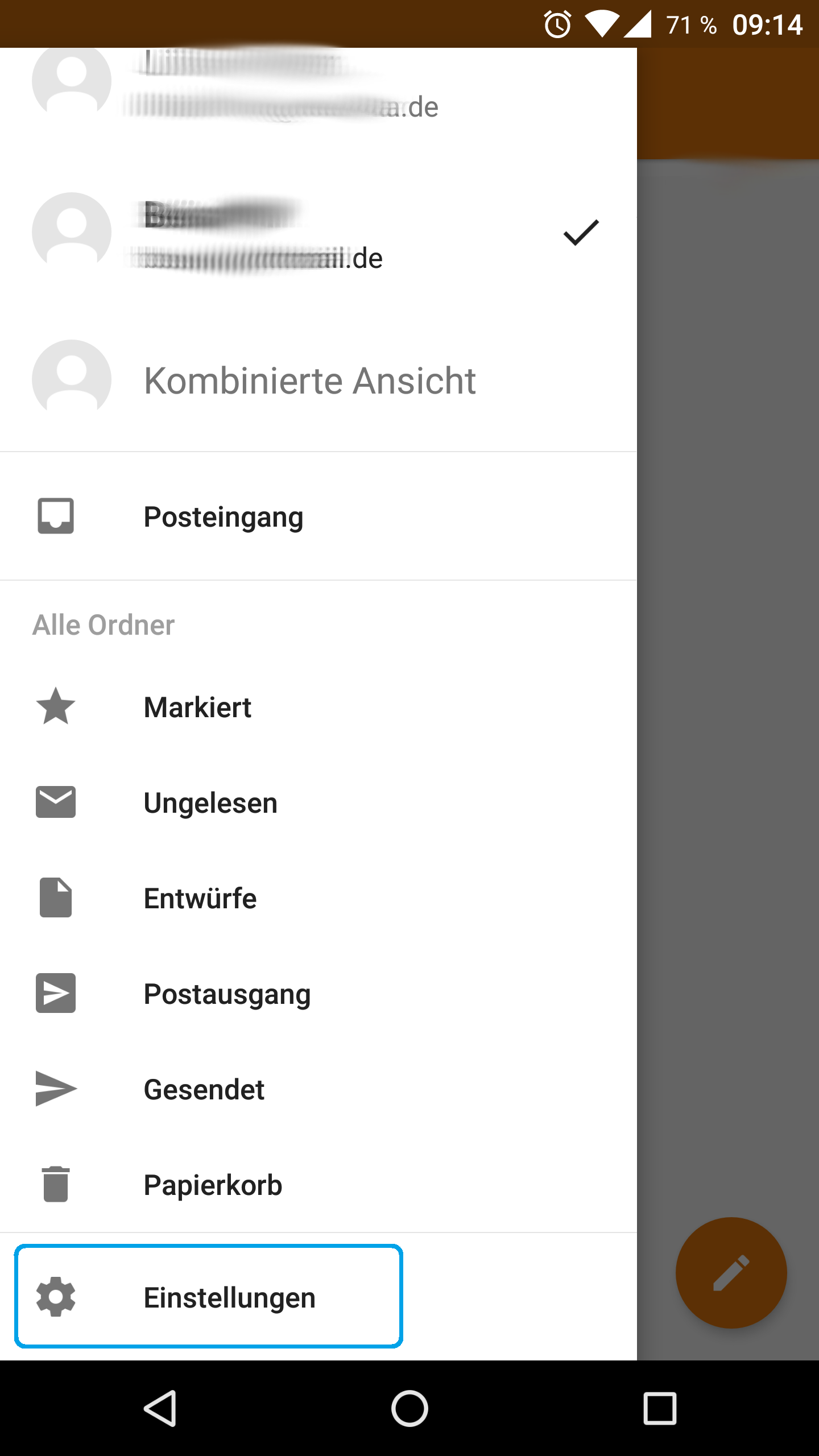 Android Mail Einstellungen
