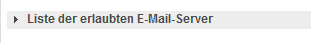 Liste der erlaubten E-Mail-Server